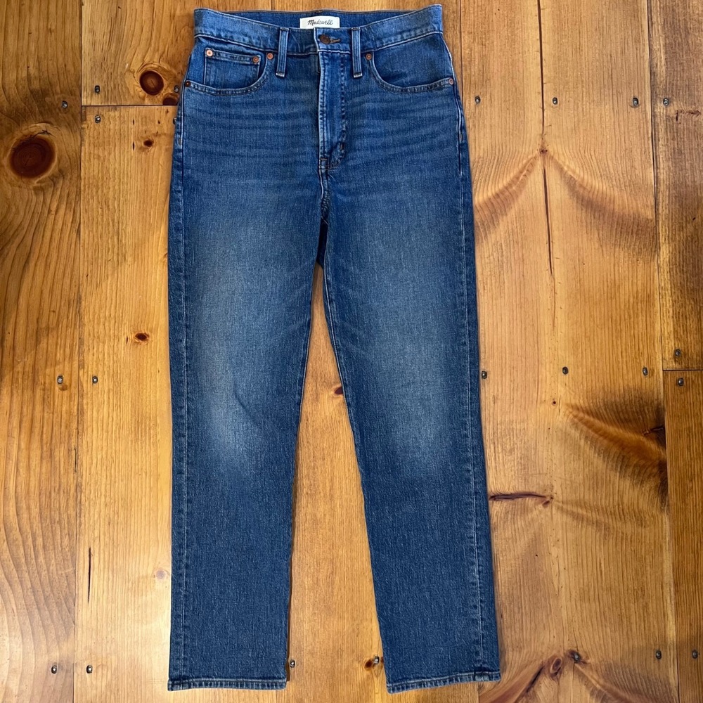 Madewell Women's The Perfect Vintage Mom Jeans Size 27 Blue Straight Leg A5 - Picture 1 of 6